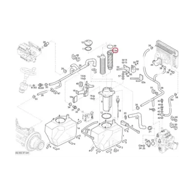 Filtr hydrauliki (hydrauliczny) LINDE SERIA: 392-01 - Z MOCOWANIEM