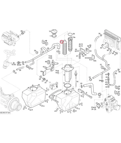 Filtr hydrauliki (hydrauliczny) LINDE SERIA: 392-01 - BEZ MOCOWANIA