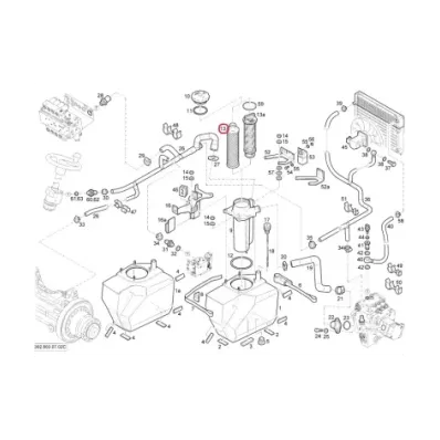 Filtr hydrauliki (hydrauliczny) LINDE SERIA: 392-01 - BEZ MOCOWANIA