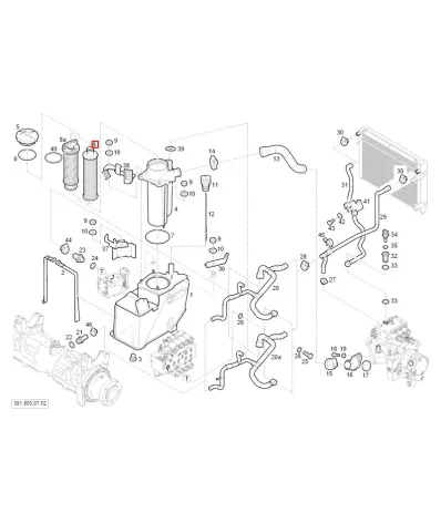 Filtr hydrauliki (hydrauliczny) LINDE SERIA: 391-01 - BEZ MOCOWANIA
