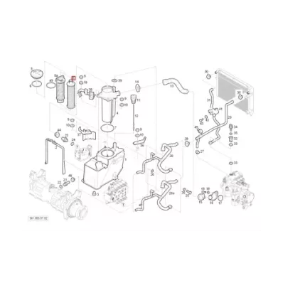 Filtr hydrauliki (hydrauliczny) LINDE SERIA: 391-01 - BEZ MOCOWANIA