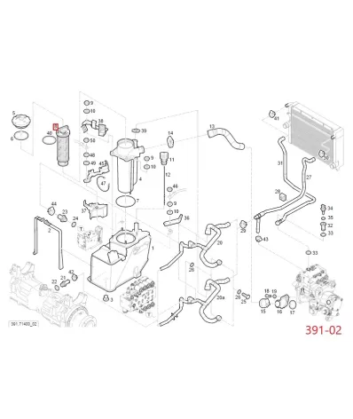 Filtr hydrauliki (hydrauliczny) LINDE SERIA: 391-02