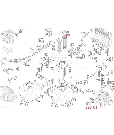 Filtr hydrauliki (hydrauliczny) LINDE SERIA: 393-01 - Z MOCOWANIEM