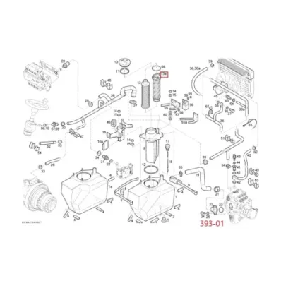 Filtr hydrauliki (hydrauliczny) LINDE SERIA: 393-01 - Z MOCOWANIEM