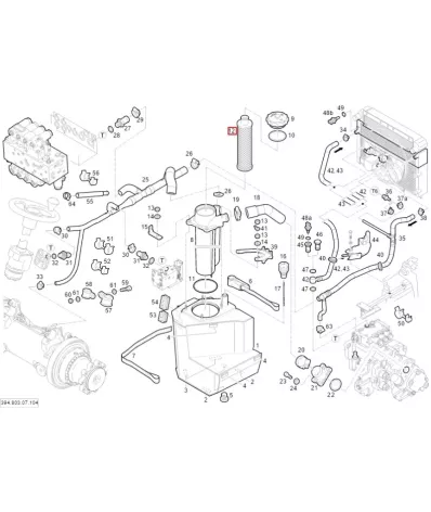 Filtr hydrauliki (hydrauliczny) LINDE SERIA: 394-02