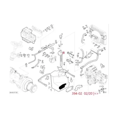Wlew zbiornika hydrauliki (hydraulicznego) LINDE SERIA: 394-02