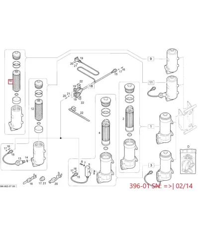 Filtr hydrauliki (hydrauliczny) LINDE SERIA: 396-01