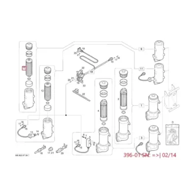 Filtr hydrauliki (hydrauliczny) LINDE SERIA: 396-01