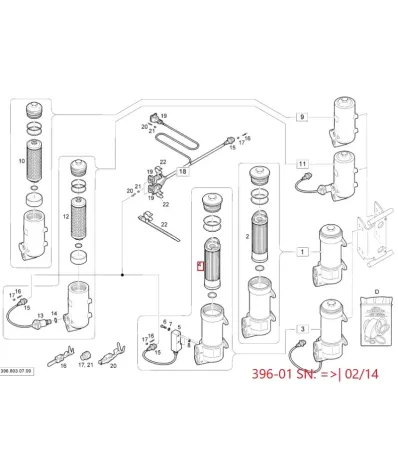 Filtr hydrauliki (hydrauliczny) LINDE SERIA: 396-01