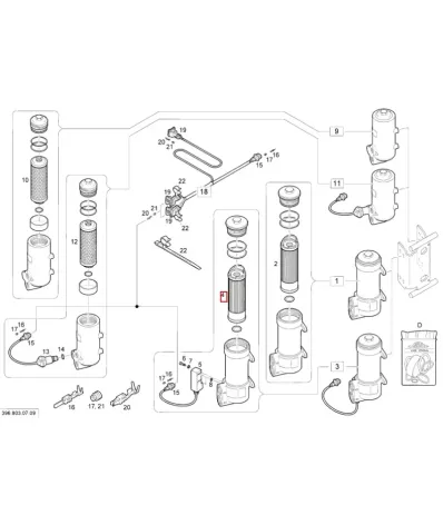 Filtr hydrauliki (hydrauliczny) LINDE SERIA: 396-02