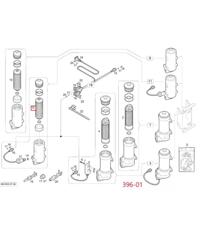 Filtr hydrauliki (hydrauliczny) LINDE SERIA: 396-01