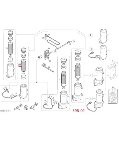 Filtr hydrauliki (hydrauliczny) LINDE SERIA: 396-02