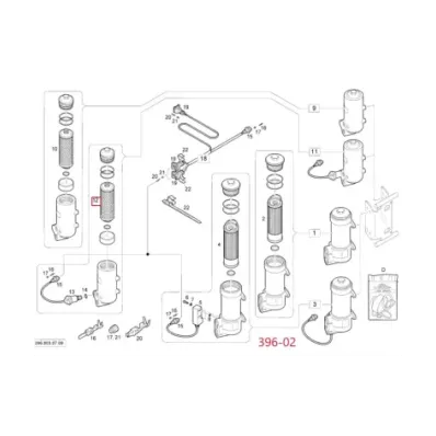 Filtr hydrauliki (hydrauliczny) LINDE SERIA: 396-02