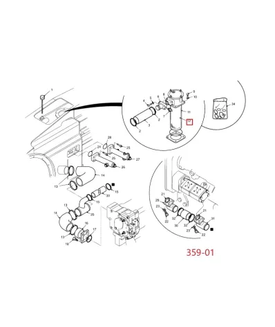Filtr hydrauliki (hydrauliczny) LINDE SERIA: 359-01