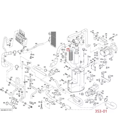 Filtr hydrauliki (hydrauliczny) LINDE SERIA: 353-01