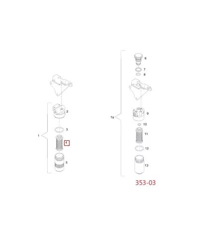 Filtr hydrauliki (hydrauliczny) LINDE SERIA: 353-03