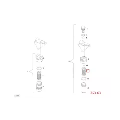 Filtr hydrauliki (hydrauliczny) LINDE SERIA: 353-03