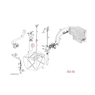 Filtr hydrauliki (hydrauliczny) LINDE SERIA: 352-02