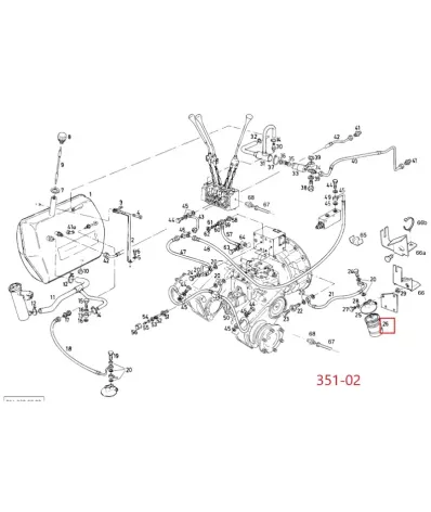 Filtr hydrauliki (hydrauliczny) LINDE SERIA: 351-02