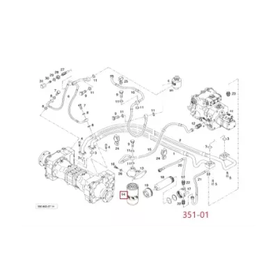 Filtr hydrauliki (hydrauliczny) LINDE SERIA: 350-01