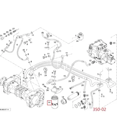 Filtr hydrauliki (hydrauliczny) LINDE SERIA: 350-02
