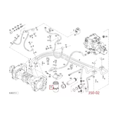 Filtr hydrauliki (hydrauliczny) LINDE SERIA: 350-02