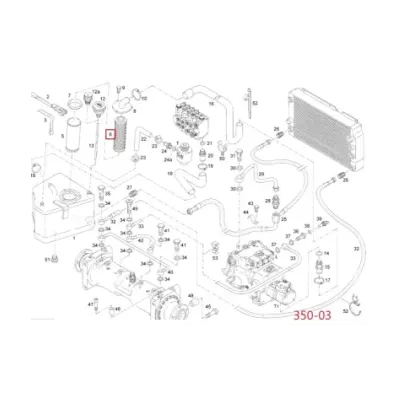 Filtr hydrauliki (hydrauliczny) LINDE SERIA: 350-03
