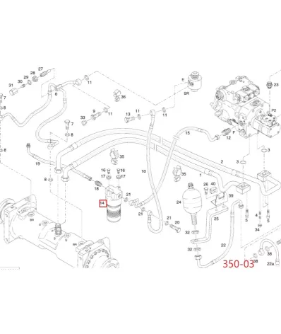 Filtr hydrauliki (hydrauliczny) LINDE SERIA: 350-03