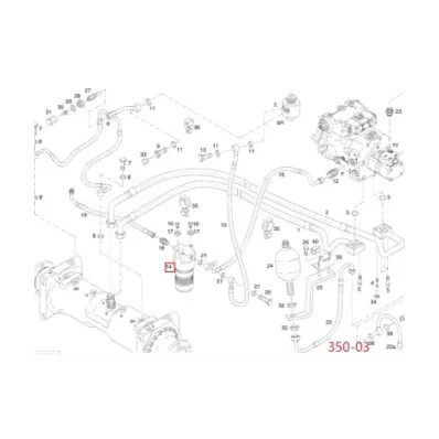 Filtr hydrauliki (hydrauliczny) LINDE SERIA: 350-03