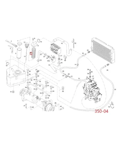 Filtr hydrauliki (hydrauliczny) LINDE SERIA: 350-04