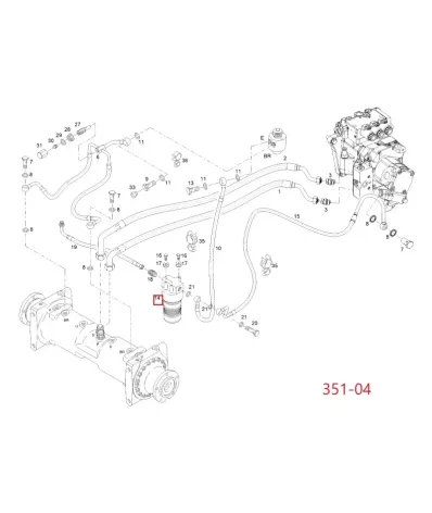 Filtr hydrauliki (hydrauliczny) LINDE SERIA: 350-04
