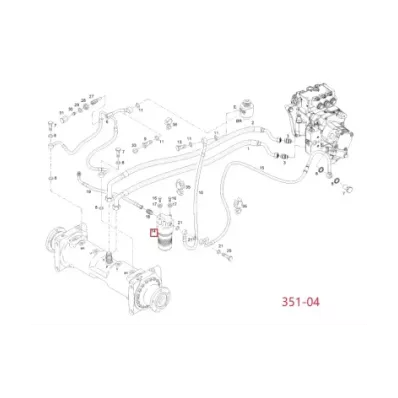 Filtr hydrauliki (hydrauliczny) LINDE SERIA: 350-04