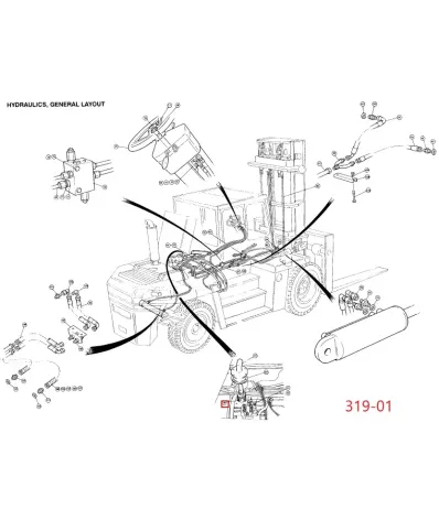 Filtr hydrauliki (hydrauliczny) LINDE SERIA: 319-01