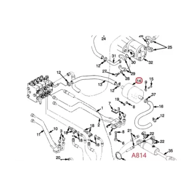 Filtr hydrauliki (hydrauliczny) YALE SERIA: (A814)