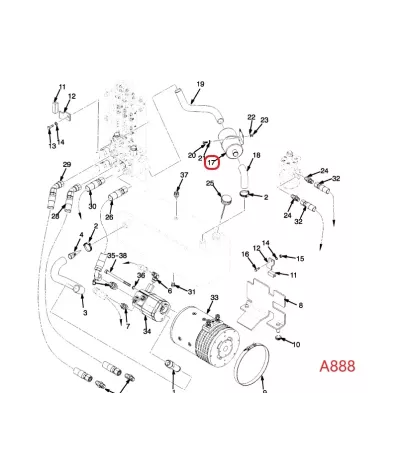 Filtr hydrauliki (hydrauliczny) YALE SERIA: (A888)