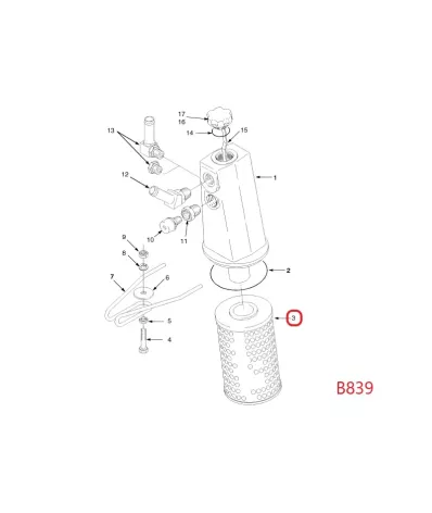 Filtr hydrauliki (hydrauliczny) YALE SERIA: (B839)