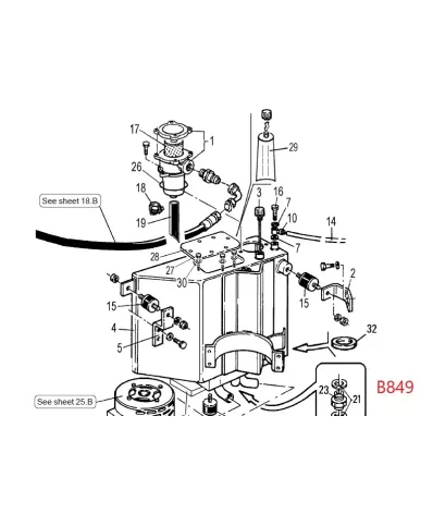 Filtr hydrauliki (hydrauliczny) YALE SERIA: (B849)