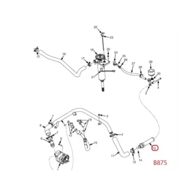Filtr hydrauliki (hydrauliczny) YALE SERIA: (B875)
