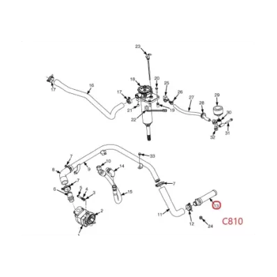 Filtr hydrauliki (hydrauliczny) YALE SERIA: (C810)