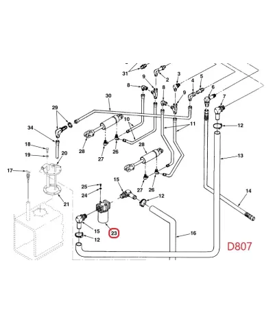 Filtr hydrauliki (hydrauliczny) YALE SERIA: (D807)