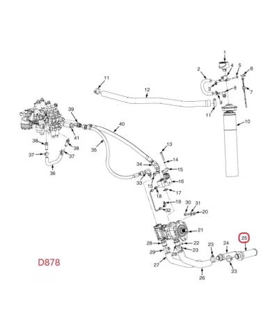 Filtr hydrauliki (hydrauliczny) YALE SERIA: (D878)