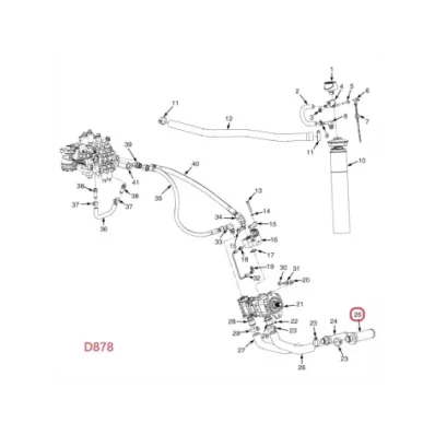 Filtr hydrauliki (hydrauliczny) YALE SERIA: (D878)