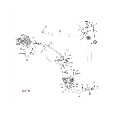 Filtr hydrauliki (hydrauliczny) YALE SERIA: (D878)