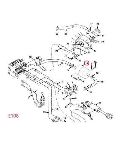 Filtr hydrauliki (hydrauliczny) YALE SERIA: (E108)