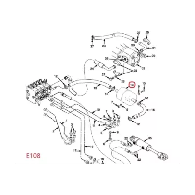 Filtr hydrauliki (hydrauliczny) YALE SERIA: (E108)