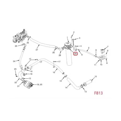 Filtr hydrauliki (hydrauliczny) YALE SERIA: (F813)